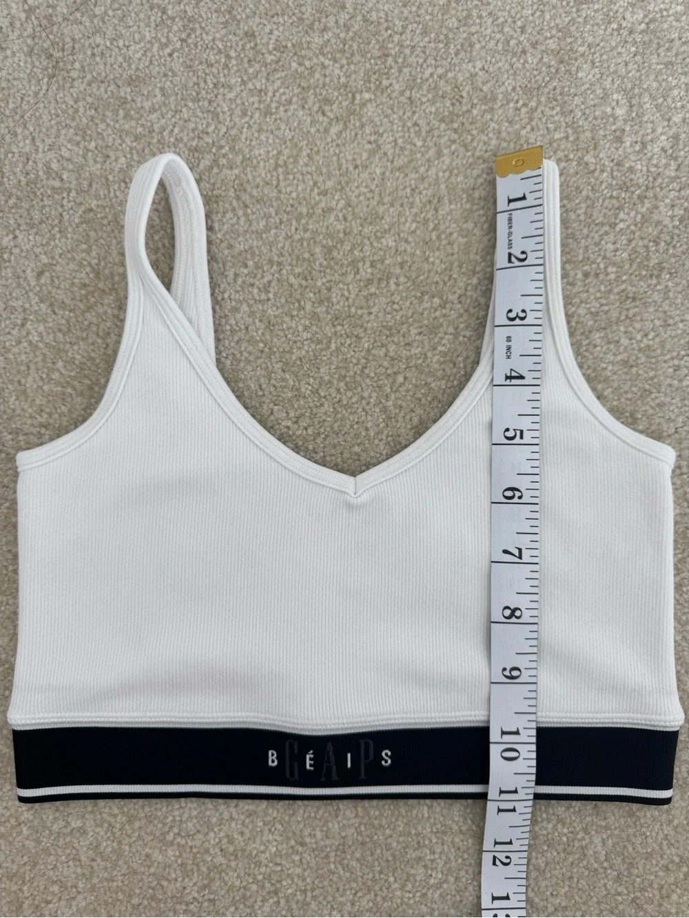 GAP White Ribbed Unlined Bra - Picture 4 of 5